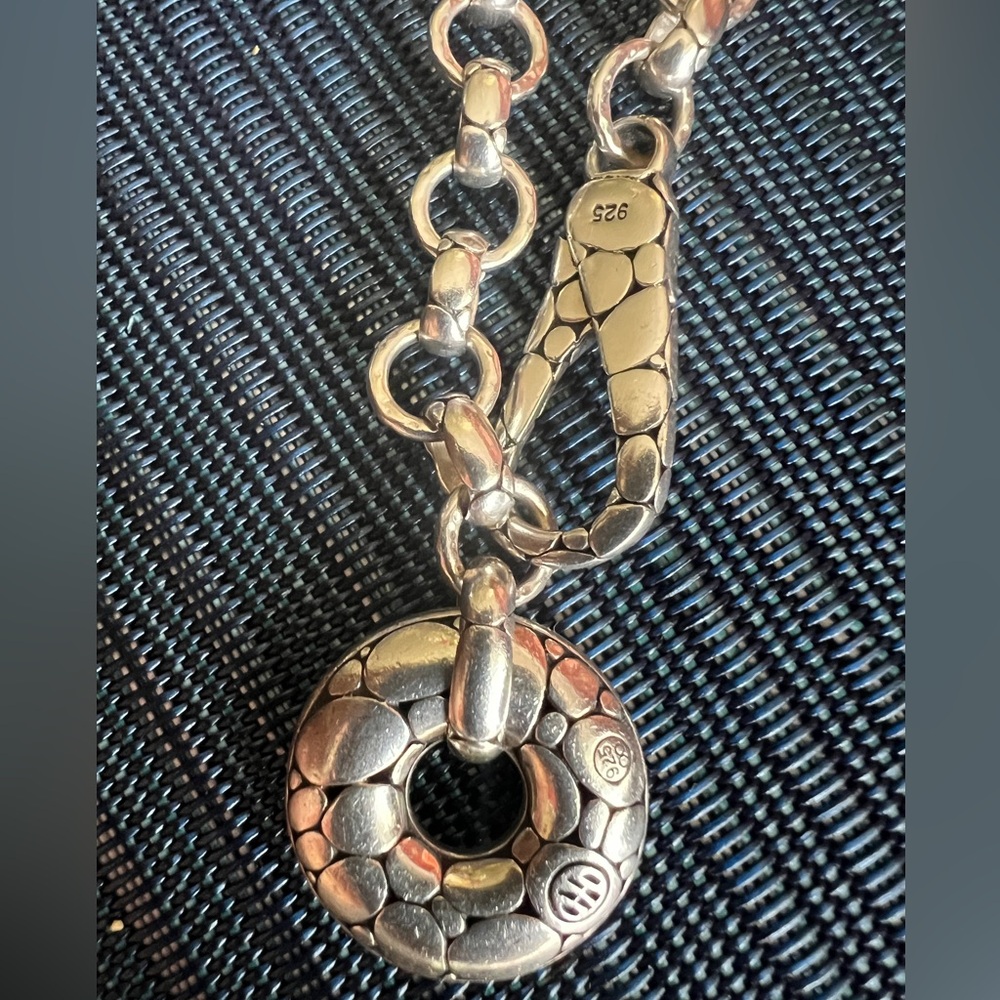 John Hardy Limited SS Kali Pebble Stone Donut Charm bracelet - Must SEE! - Picture 5 of 7